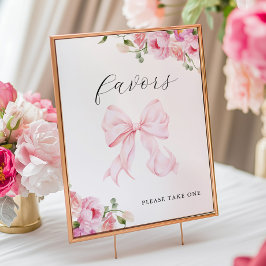 Póster Baby in Bloom Pink Bow Favors