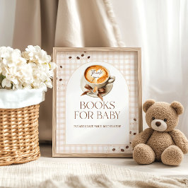 Póster Baby is Brewing Coffee Bean Theme Baby Shower Book