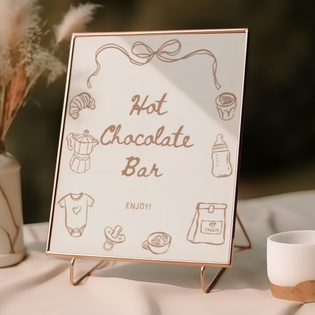 Póster Baby is Brewing Hand Drawn Hot Chocolate Bar (Subido por el creador)