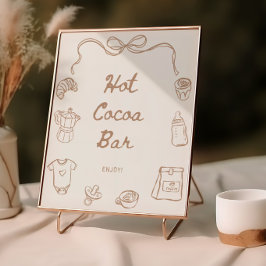 Póster Baby is Brewing Hand Drawn Hot Cocoa Bar Poster