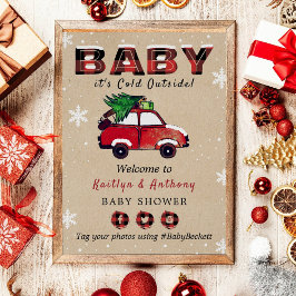 Póster Baby It's Cold Outside | Christmas Baby Shower