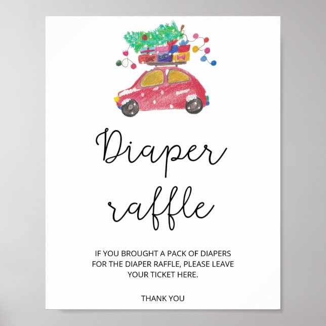 Póster Baby it's cold outside diaper raffle (Frente)