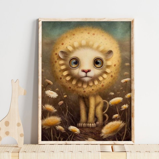 Póster Baby Lion Furry African | Lion Wall Print (Subido por el creador)