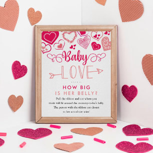 Póster "Baby Love" Valentine's Day Baby Shower Game