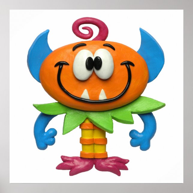 Póster Baby Monster Baby Girl Shower Nursery (Frente)