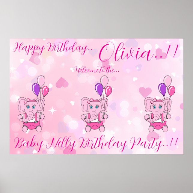 Póster Baby Nelly Birthday Party (Frente)