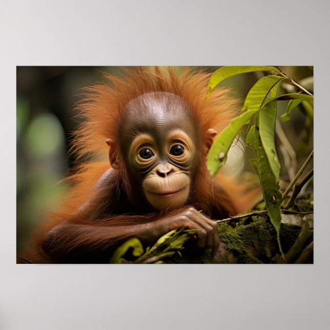Póster Baby Orangutan (Frente)