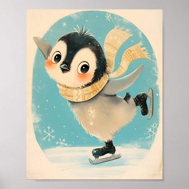 Póster Baby Penguin Wall Art -  Cute Nursery Poster (Frente)