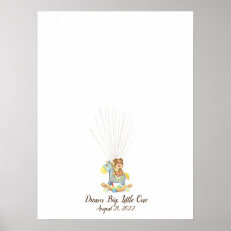 Póster Baby Puppy Fingprint Guest Book