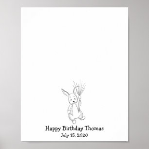 Póster Baby Rabbit Fingprint Guest