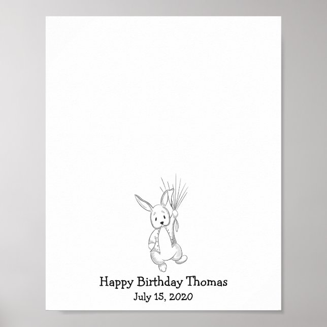 Póster Baby Rabbit Fingprint Guest (Frente)