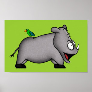 Póster Baby Rhino