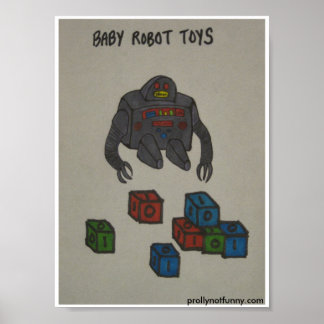 Póster Baby Robot Toys