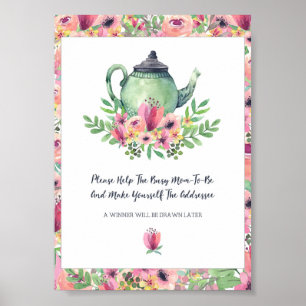 Póster Baby Shower ayuda a la mamá a ser Rótulo