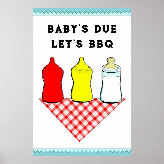 Póster Baby Shower BBQ (Frente)