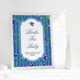 Póster Baby Shower Berry Sweet Blueberries