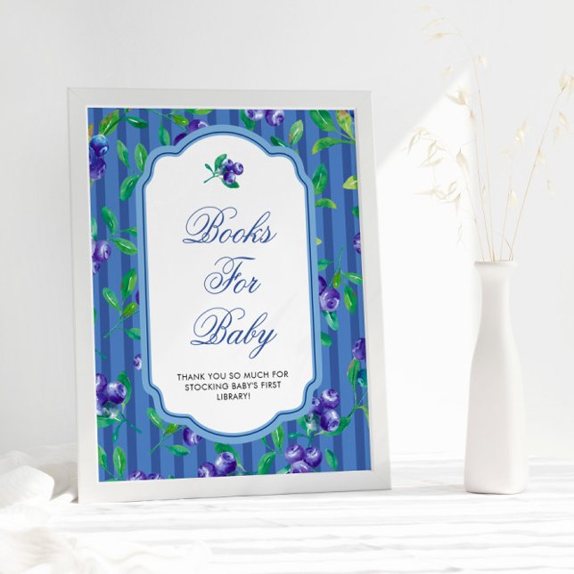 Póster Baby Shower Berry Sweet Blueberries (Subido por el creador)