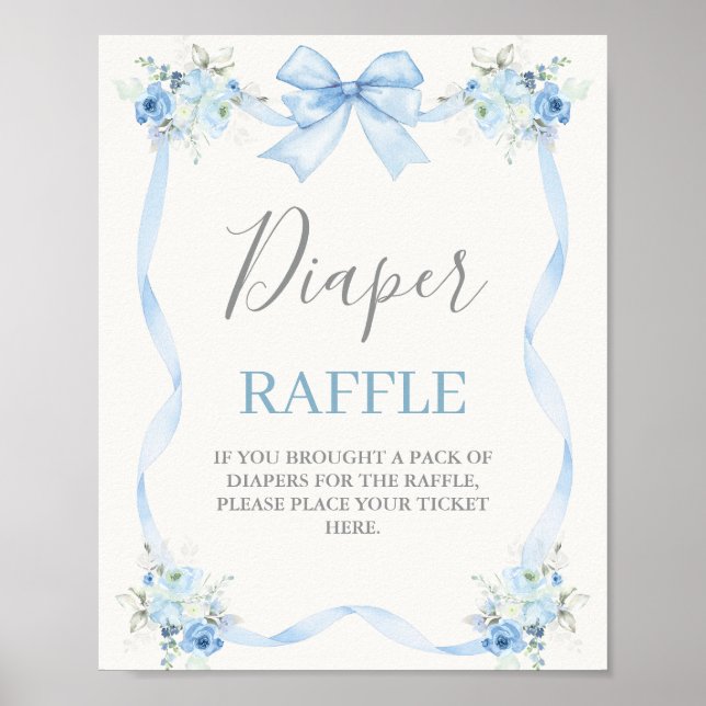 Póster Baby Shower Boy con arco (Frente)