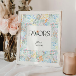 Póster Baby Shower, Chica floral moderno, favorece el Rót