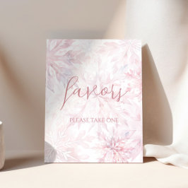 Póster Baby Shower Chica Pink Snowflake Favor