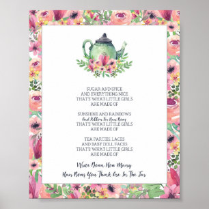 Póster Baby Shower Cuántas reverencias en el Jar