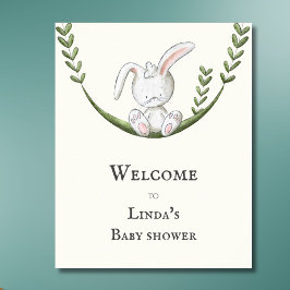 Póster Baby Shower de bienvenida a la vegetación de un si