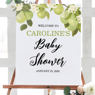 Póster Baby Shower de bienvenida de 16x20" dulce y poco p