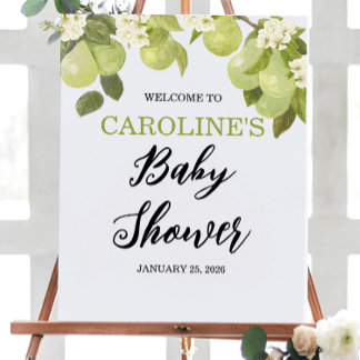 Póster Baby Shower de bienvenida de 16x20" dulce y poco p