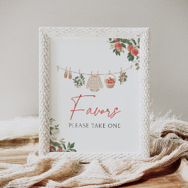 Póster Baby Shower de caída de Apple favorece el Rótulo