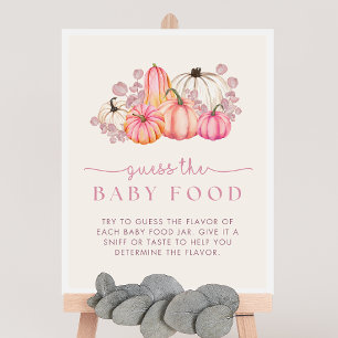 Póster Baby Shower de calabaza supongo que el Rótulo del 