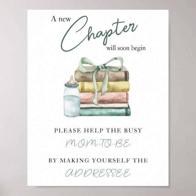 Póster Baby shower de cuento de hadas - Ayuda a la futura (Frente)