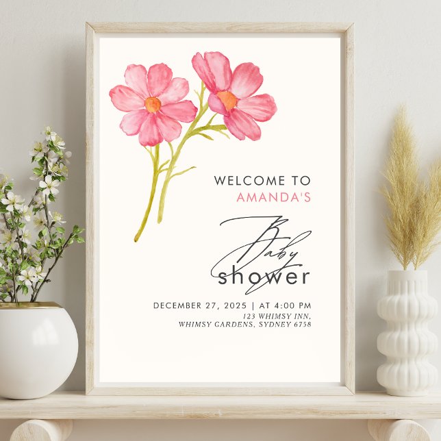 Póster Baby Shower de Floral de Flor Silvestre Bohemia (Subido por el creador)