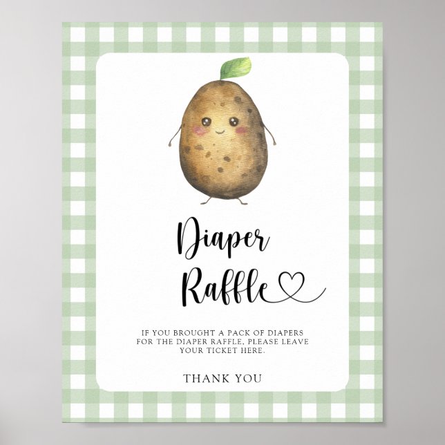 Póster Baby shower de papá - rifa de pañales (Frente)