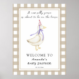Póster Baby Shower de Silly Goose