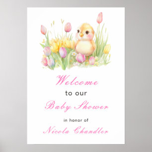 Póster Baby Shower de Spring Chick