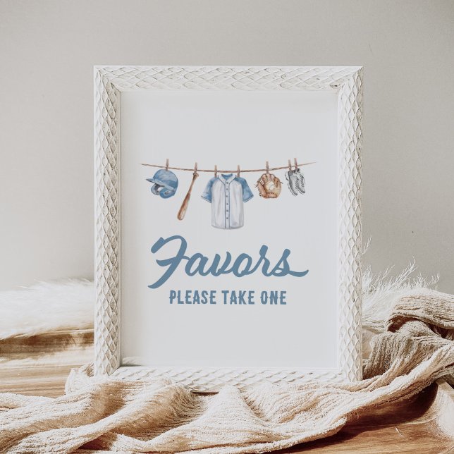Póster Baby Shower Favor Rótulo de Béisbol (Subido por el creador)