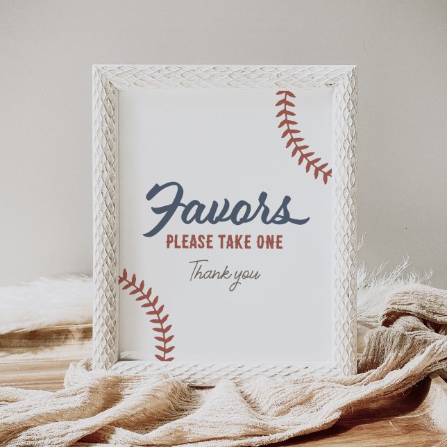 Póster Baby Shower Favor Rótulo de Béisbol (Subido por el creador)