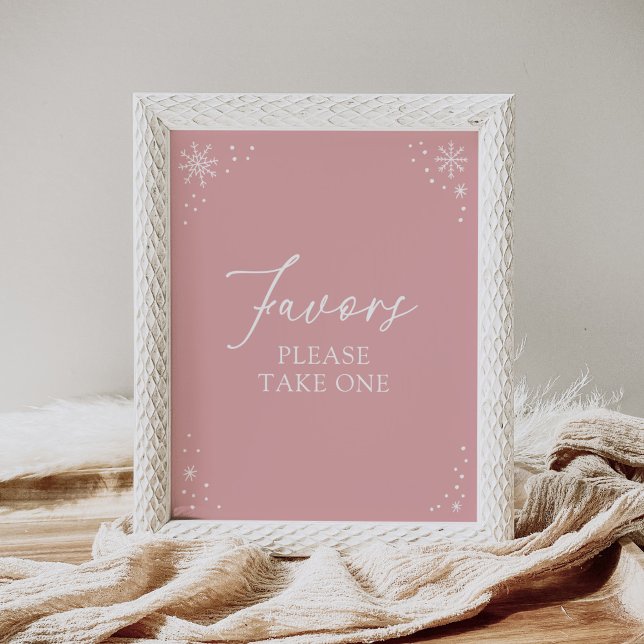 Póster Baby Shower favorece el Rótulo con copas de nieve  (Subido por el creador)