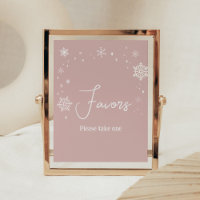 Baby Shower favorece los copos de nieve rosados mo