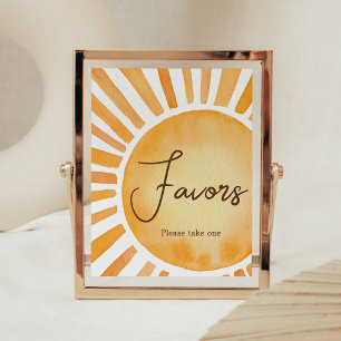 Póster Baby Shower Favors Sunshine
