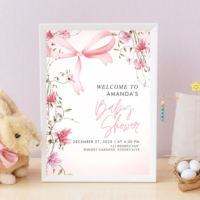 Póster Baby Shower Floral Boho Bebé en Flor (Subido por el creador)