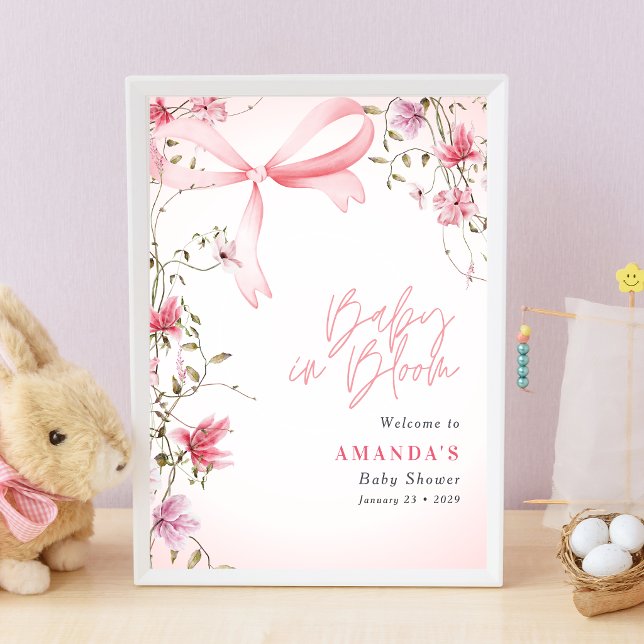 Póster Baby Shower Floral Boho Bebé en Flor (Subido por el creador)