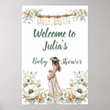 Baby Shower Floral Rústico
