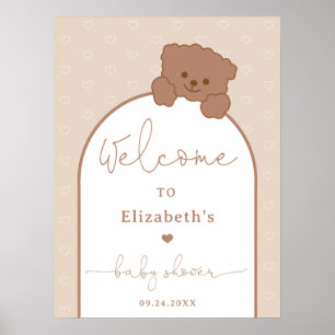 Póster Baby Shower neutral de espera prematura minimalist