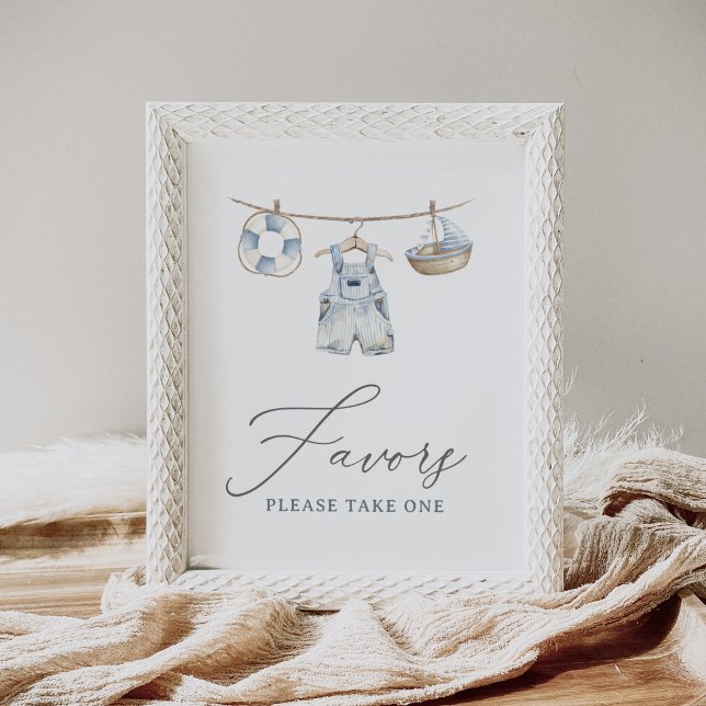 Póster Baby Shower: Niño Náutico favorece el Rótulo (Subido por el creador)