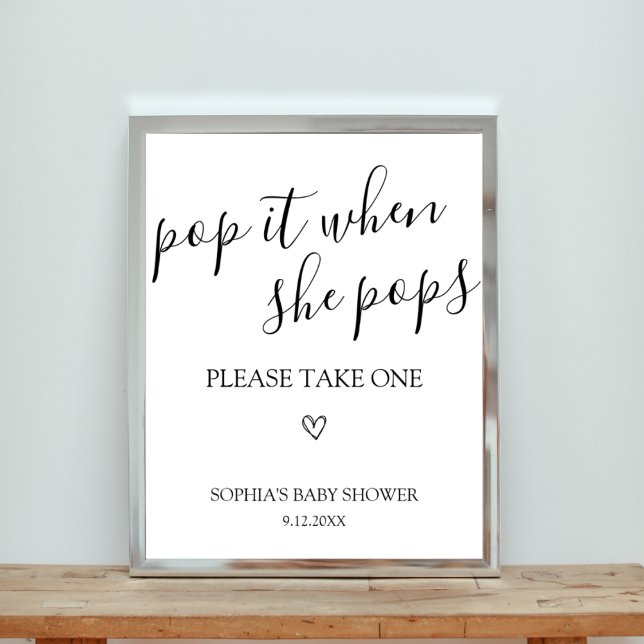 Póster Baby Shower Pop It Cuando Pops Rótulo (Subido por el creador)