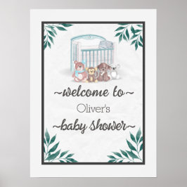 Póster Baby Shower salvaje Jungle Safari