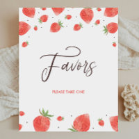 Baby Shower Strawberry favorece el Rótulo