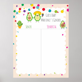 Póster Baby Shower temática de taco plantea el post sobre