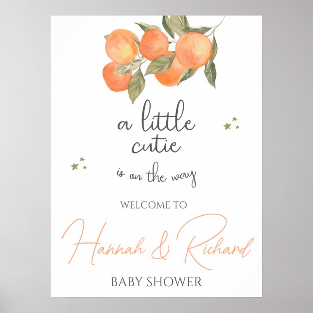 Póster Baby Shower Welcome Sign (Frente)